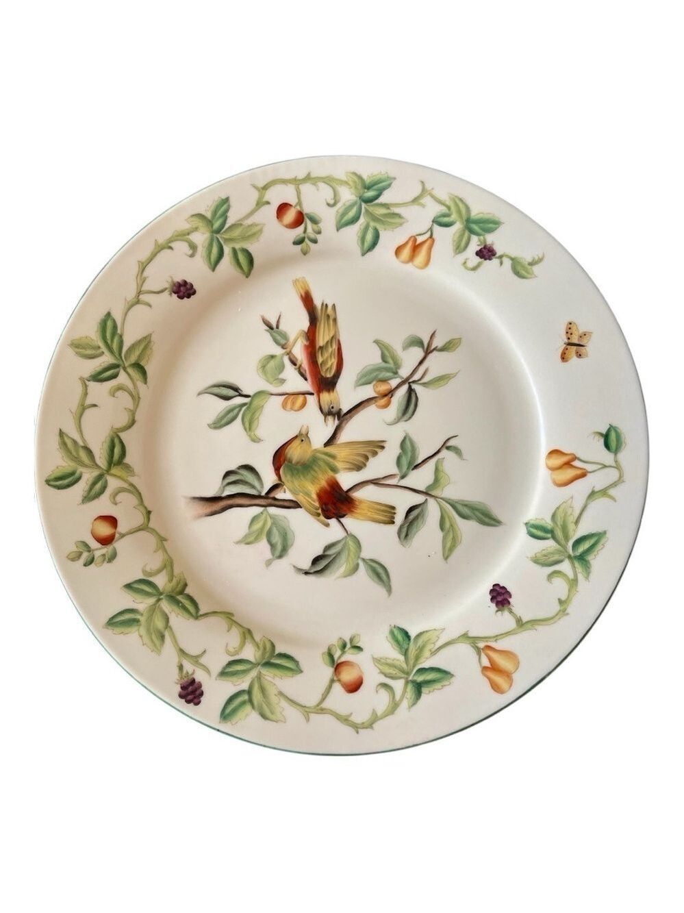 Andrea by Sadek Decorative Plate, “Birds in the Garden”, Vintage, Green …